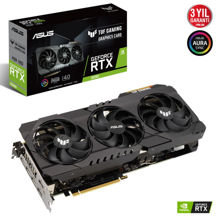 ASUS RTX3090 24GB TUF RTX3090-24G GAMING GDDR6X 384bit HDMI DP PCIe 16X v4.0