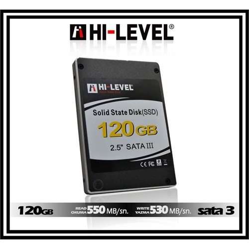 HI-LEVEL 120GB HLV-SSD30ULT/120G 550- 530MB/s SSD SATA-3 Disk