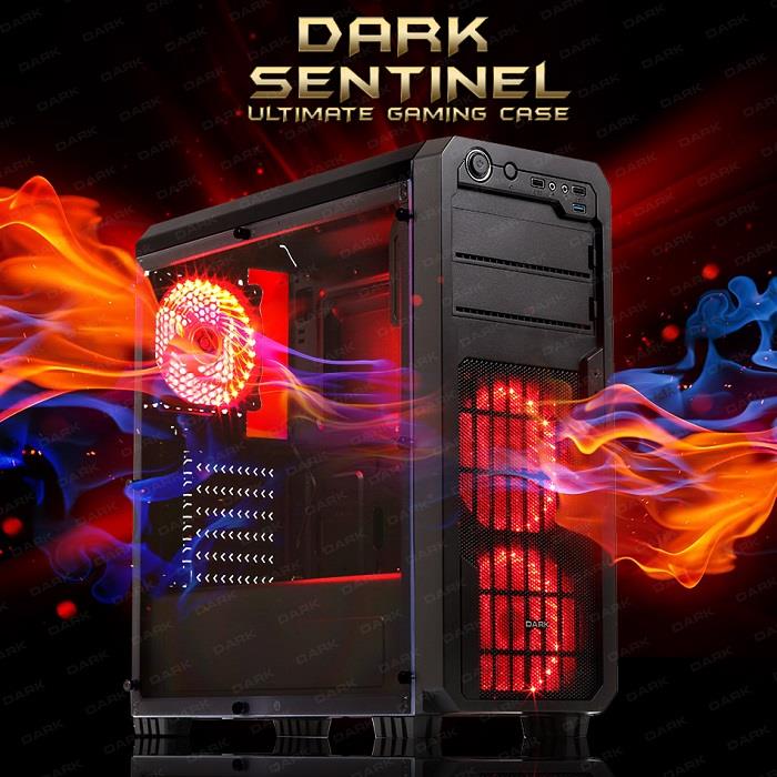 DARK POWERSIZ SENTINEL DKCHSENTINEL GAMING MID-TOWER KASA SİYAH