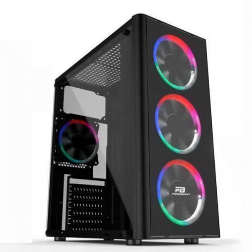 PowerBOOST POWERSIZ VK-G2080C 4X RGB FANLI GAMING MID-TOWER KASA SİYAH